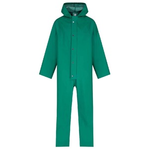 Active Safety Unisex Green <b>Waterproof</b> Breathable CE Certified Needle Detection <b>Work</b> Coverall Polyester Material Hooded Design - Product Image 4