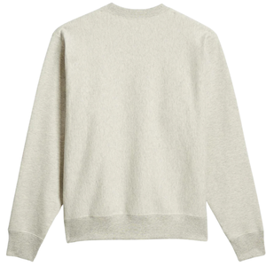 เสื้อสเวตเชิ้ตคอกลมผ้าฟลีซทรงหลวมสำหรับผู้ชาย สีเฮเทอร์โอ๊ตเมล นุ่ม อุ่น สวมใส่สบาย แขนยาว พรีเมียม คุณภาพเยี่ยม - Product Image 3