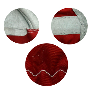 Canadian <b>Gloves</b> <b>Knit</b> Wrist Cowhide Palm Safety Work <b>Gloves</b> Canadian <b>Gloves</b> Extended Safety Cuff Leather Work <b>Gloves</b> - Product Image 6