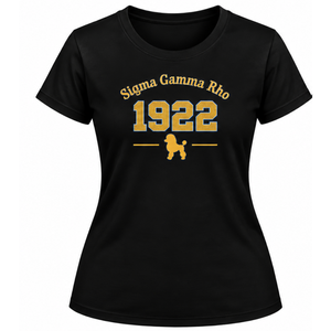 T-shirt personnalisé pour femmes SGRHO Sorority, motif graphique Sigma Gamma Rho, manches courtes, col rond en coton, décontracté, vente en gros - Product Image 1