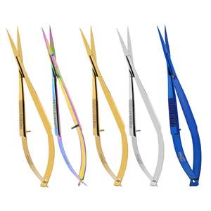 Vente chaude en acier inoxydable sourcil printemps ciseaux Extra pointe pointue manucure ciseaux barbe ciseaux pour hommes bricolage outil de toilettage - Product Image 3