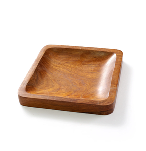 Plato de Madera de Primera Calidad, Estilo Rústico, Tallado a Mano, Plato de Madera Natural para Cena, Precio Superior - Product Image 5