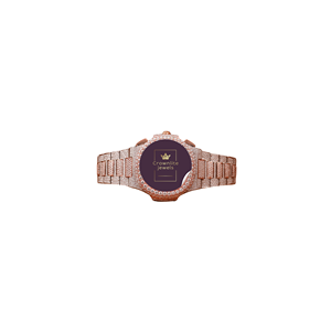 Luxury Hip Hop Iced Quartz <b>Watch</b> VVS Moissanite Rose <b>Gold</b> Round Cut Diamond Stainless Steel For <b>Men's</b> Full Pave Design - Product Image 1
