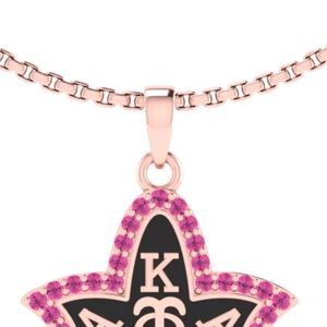Collier en cristal noir et rose pour femmes, bijoux élégants à la mode, pendentif en argent plaqué or Rose, accessoire élégant, cadeau - Product Image 2