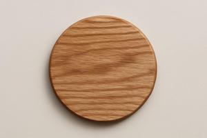 Sous-verres en bois de qualité supérieure pour boissons, sous-verres ronds pour table avec support, résistants à la chaleur, anti-rayures (lot de 4) - Product Image 3