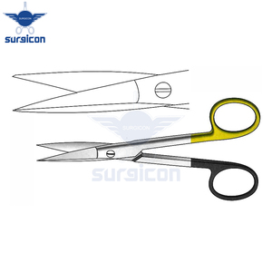 Ciseaux Converse 13,5 cm / 5-1/4 pouces, bords extérieurs droits, semi-affûtés, une lame dentelée, Super Cut TC, chirurgical médical - Product Image 5