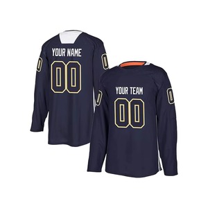 Jersey de Hockey sobre Hielo Sublimado Personalizado para Equipo, Cuello en V, Manga Larga, Transpirable, Absorbente de Humedad, Poliéster/Nailon, Unisex - Product Image 5