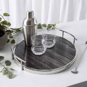 Rectangular Metal <b>Storage</b> <b>Tray</b> With Polished Gold Finish Classic Design For Tabletop Neatening And Display Single Tier Organizer - Product Image 4