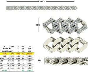 12mm Diamond Cuban Link Chain <b>Bracelet</b> 10.42Ctw Round Cut Lab Grown Iced Out Men's Hip Hop Luxury Jewelry 10K 14K 18K <b>Solid</b> Gold - Product Image 2