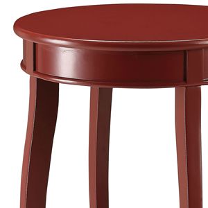 Red Round <b>Side</b> Table with Bottom Shelf Elegant Coffee Tables Design - Product Image 5