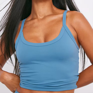 Soutien-gorge de sport pour femme, bretelles larges, haut court athlétique, vêtements de fitness et de gym, design personnalisé, fournisseur en gros OEM ODM - Product Image 4