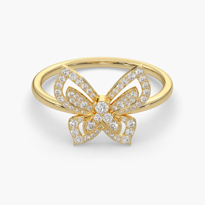 แหวนแต่งงานครบรอบสำหรับผู้หญิง ชุบทองคำขาว ประดับเพชรแล็บโกรว์ 14KT โรสโกลด์ ดีไซน์วินเทจ ได้รับการรับรองจาก IGI - Product Image 1