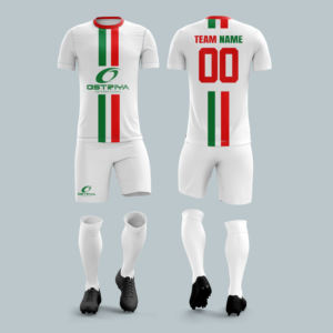 Uniformes de Fútbol Personalizados al por Mayor, Camisetas de Fútbol con Manga Corta, Logotipo Frontal, Secado Rápido, 100% Poliéster - Product Image 5