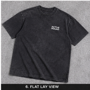 Camiseta de manga regular con cuello alto de punto transpirable de forro polar para hombre Active Squad, venta al por mayor OEM - Product Image 6