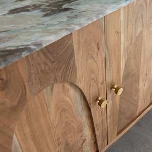 Aparador de mármol Vandana Sereno Altis y madera de acacia - Product Image 3