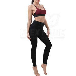 Conjunto de Yoga para Mujer Active Fashion, Sólido, Transpirable, Cintura Elástica, 2 Piezas, Logotipo Frontal, Material Ecológico Premium, Hecho en Pakistán - Product Image 4
