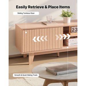 Mobile TV Boho con Ripiani Regolabili e Spazio Aperto, Consolle Multimediale da 59 Pollici, Capacità di Carico 350 Libbre - Product Image 3