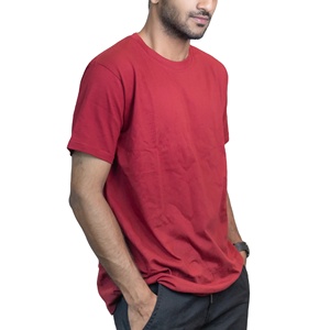 <b>Mens</b> Casual Solid Crew Neck Short Sleeve <b>T</b> <b>Shirt</b> <b>Mens</b> Regular Fit <b>Red</b> <b>T</b> <b>Shirt</b> Custom Design Cotton Fabric Wholesale <b>T</b> <b>Shirt</b> - Product Image 2