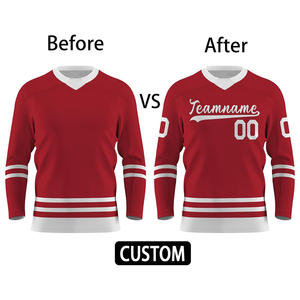 Quick Dry Printed Summer Performance Ice Hockey Jersey Custom Team Logo Shirt Lightweight Hockey Uniform for Tournament Matches - Product Image 3