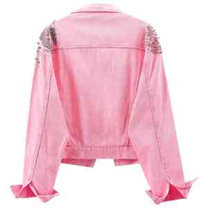 Chaqueta de Mezclilla para Hombre de Alta Calidad con Pedrería, Manga Larga, Informal, Venta al por Mayor y Personalizable - Product Image 2