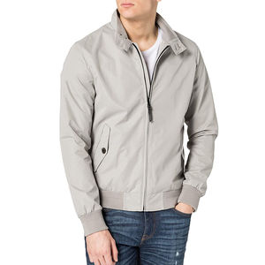 Veste polaire homme CLOTES LEATHER GEAR gris clair à capuche, col montant, fermeture éclair, décontractée, couleur unie, polyester coupe-vent - Product Image 4