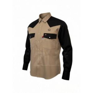 Chemises de travail ignifuges FR pour hommes, chemises de soudage 6oz, chemises Ripstop résistantes aux flammes pour l'été, fabriquées au Pakistan - Product Image 1