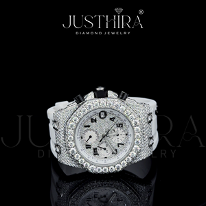 Reloj de Pulsera de Cuarzo con Moissanita Antigua, Sofisticado y Elegante, con Correa de Acero Inoxidable, Diseño Atemporal y Brillo Brillante - Product Image 5