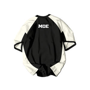 Nouveau design, maillot de football américain en coton mélangé de qualité supérieure, coupe raglan, impression personnalisée, t-shirt d'équipe surdimensionné, production en gros OEM - Product Image 3