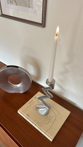 <b>Night</b> Edit Candle <b>Stand</b> Durable Home Decoration Metal Candle Holder Tall Textured Base White Candle Included - Product Image 6