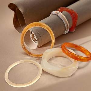 Pulseras de Resina Gruesas para Mujer, Joyería Geométrica Colorida, Brazaletes de Moda Atrevida, Ideales para Fiestas, Regalos - Product Image 1