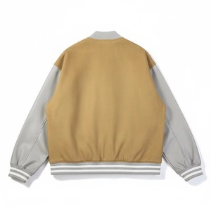 <b>Men</b> Premium Varsity <b>Jacket</b> Custom Wool <b>Leather</b> Letterman Baseball College Coat OEM ODM Wholesale Sample Service Available - Product Image 6