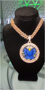 Pendentif photo personnalisé Hip Hop, médaillon photo serti de moissanite, cadre en argent 925 pour homme et femme - Product Image 5