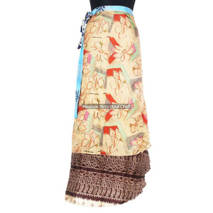 Classy Beach Wear Silk Saree Long <b>Wrap</b> <b>Skirt</b> for Adult Girls Summer Double Layered Women Casual Wear <b>Wrap</b> <b>Skirt</b> Cover up Wear - Product Image 4