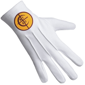 Gants de cérémonie en coton pur brodé pour le Conseil des Crusaders (vente en gros) - Product Image 3