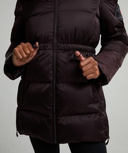 Veste longue en duvet pour femme avec capuche en fourrure, fermeture éclair, manteau d'hiver, style décontracté, épaisse et chaude, noir - Product Image 5