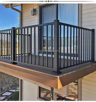 Rampe de balcon moderne en alliage d'aluminium, garde-corps extérieur pour escalier, pour villas et hôtels