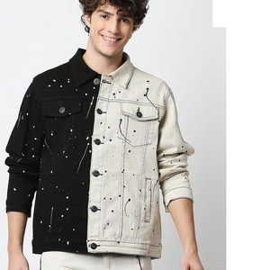 Veste en jean vintage pour homme, coupe formelle, délavée moyenne, best-seller, service OEM et ODM disponible - Product Image 4