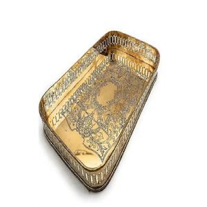 Bandeja de servicio de cobre de forma cuadrada, diseño elegante, bandeja de servicio de comida de lujo de alta venta, bandeja de servicio de cobre hecha a mano al por mayor - Product Image 5