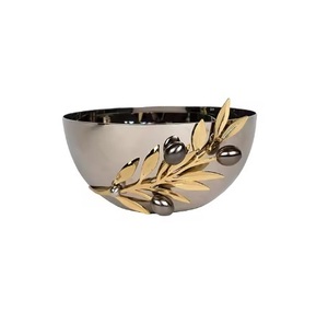 Ensemble de 3 bols à mélanger en acier inoxydable martelé doré de 16 cm, 20 cm et 24 cm, bols de service décoratifs pour la cuisine, la pâtisserie et la cuisson - Product Image 2
