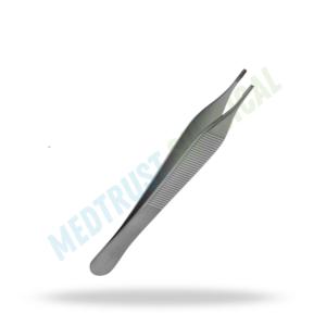 แหนบจับเนื้อเยื่อแบบละเอียดอ่อน ยี่ห้อ Adson Brown ขนาด 9x9 ฟัน ขนาดมาตรฐานสำหรับการผ่าตัด - Product Image 3