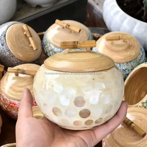 Fournisseur de boîtes en incrustation de coquilles d'œufs faites à la main, organisateur de rangement décoratif en fibre de bambou écologique, durable en provenance du Vietnam - Product Image 5