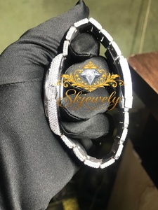 Reloj de Pulsera de Lujo con Cuarzo Plateado, Analógico, de Acero Inoxidable, con Bisel de Cristal y Aspecto de Diamantes, para Regalo de Fiesta - Product Image 3