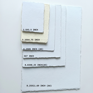 Feuilles de papier faites à la main à bords frangés pour invitations haut de gamme, papeterie, artisanat, emballage et projets créatifs – Vente en gros - Product Image 1