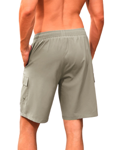 Pantalones Cortos Deportivos de Verano para Hombre, Color Liso, con Cordón Ajustable en la Cintura, para Playa o Piscina, Tejidos, con Logotipo OEM - Product Image 2