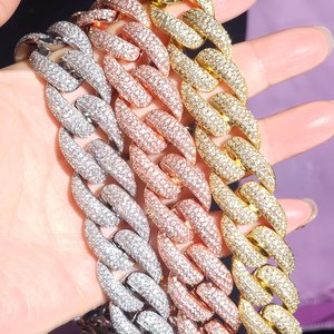 <b>Iced</b> <b>Out</b> Cuban Link <b>Chain</b> 925 Sterling Silver Moissanite Diamond Necklace VVS Hip Hop Jewelry Luxury Gift For Men - Product Image 2