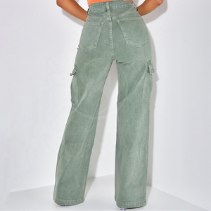 Custom High <b>Waist</b> Baggy Pant <b>for</b> Women Oversize Winter Fashionable Pocket Denim <b>Jeans</b> OEM Service Ladies <b>Jeans</b> Pants - Product Image 6