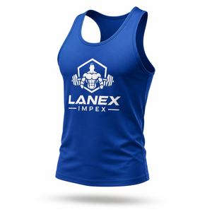 Débardeur de sport personnalisé pour homme, bleu roi, sans manches, pour la musculation, entraînement, séchage rapide, vêtements de sport athlétiques - Product Image 2