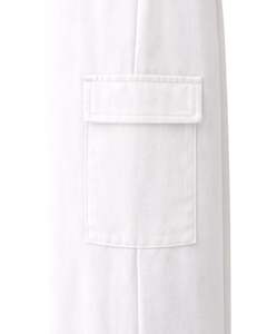 Pantalones Deportivos Cargo de Pierna Ancha Color Gris Claro para Mujer, Cintura Elástica, Pantalones Casuales de Felpa, Corte Holgado, Ropa Urbana, Cómodos para Invierno - Product Image 3