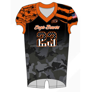 Uniforme de Fútbol Americano para Adultos al por Mayor, Ropa de Entrenamiento 100% Poliéster Transpirable que Absorbe la Humedad, Manga Corta, Nombre del Equipo Personalizado - Product Image 1