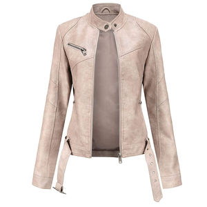 Veste en cuir pour femmes, design élégant, qualité supérieure, légère, tendance, prix de gros le plus bas. - Product Image 1